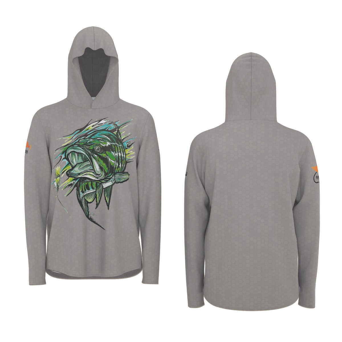 Trout Hooded Sun Shirt With Thumb Holes